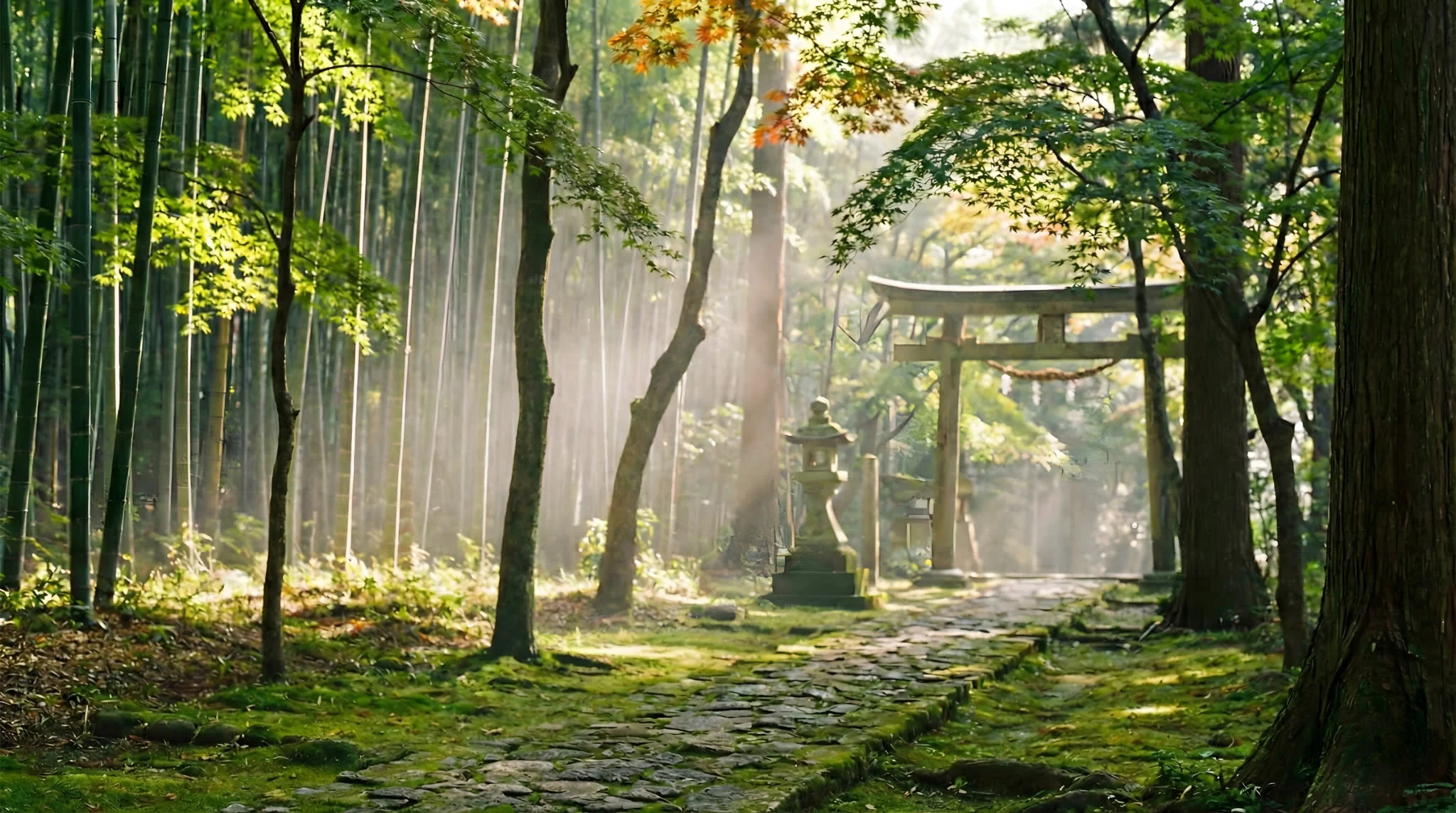 Forêt zen et spirituelle